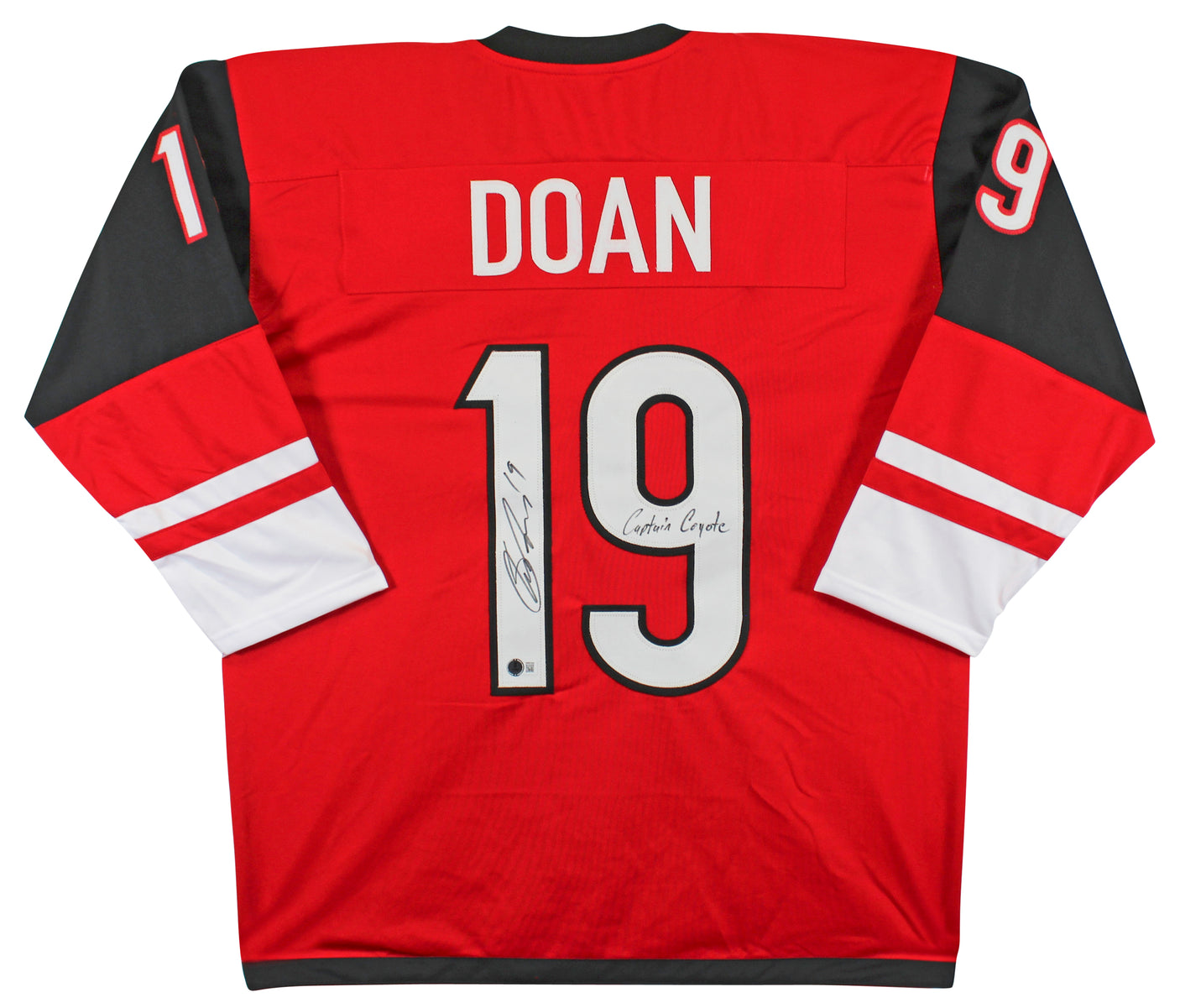 Shane Doan "Captain Coyote" Authentic Signed Red Pro Style Jersey BAS Witnessed