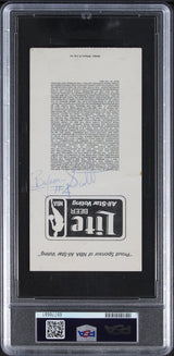 Magic Johnson & Byron Scott "1990 ASG MVP" Signed Ticket Stub PSA/DNA Slabbed