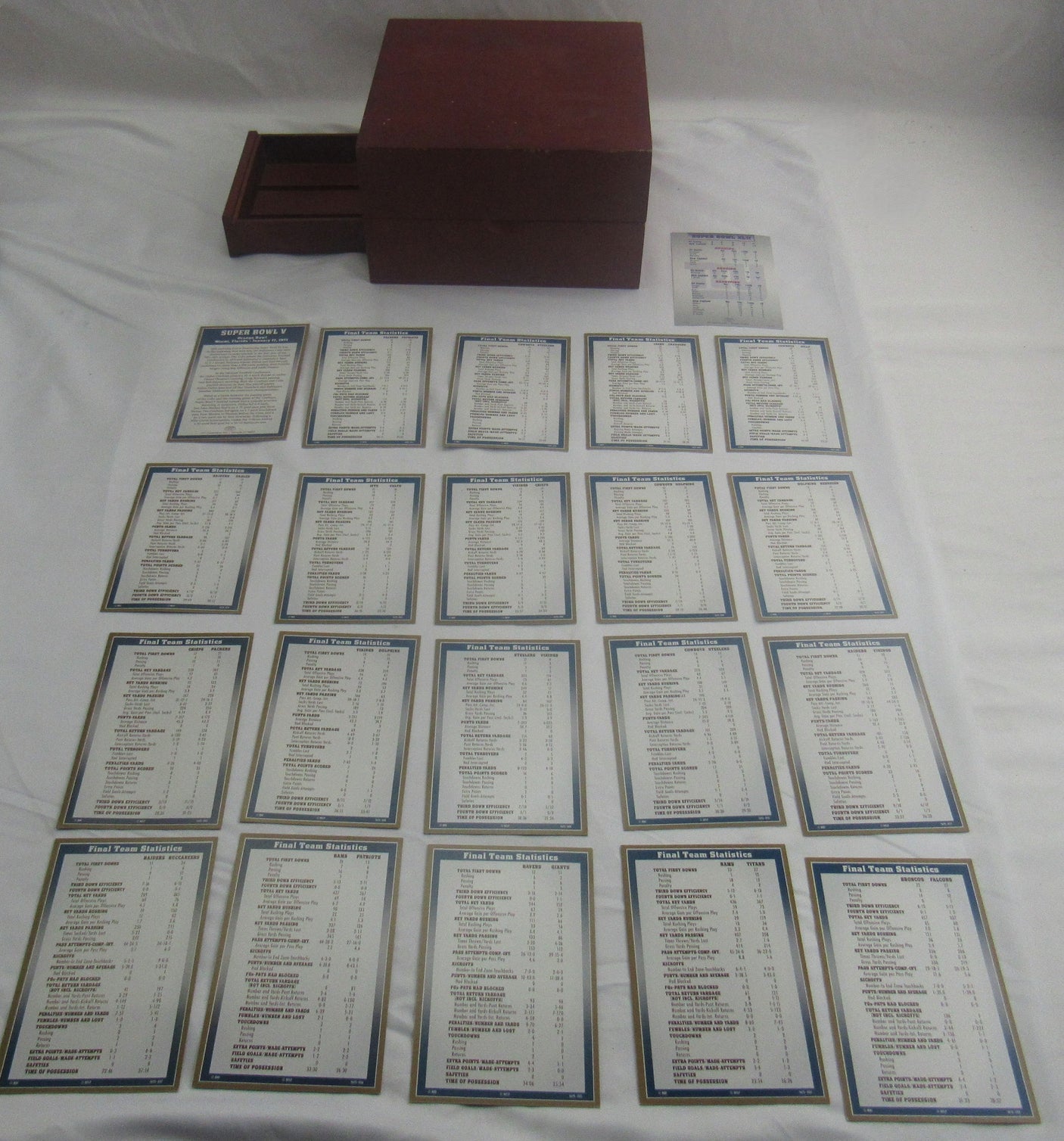 Complete Set of Super Bowl I - XXV Lapel Pins (1-25) NFL Comes in Original Box