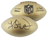 Kurt Warner Signed Wilson Replica Duke Metallic Gold Nfl Football BAS Witnessed