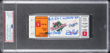 Dodgers Kirk Gibson "2x Insc" Signed 1988 WS Game 1 Ticket Auto 10 PSA Slabbed 2