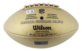 Kurt Warner Signed Wilson Replica Duke Metallic Gold Football W/ Case BAS Wit