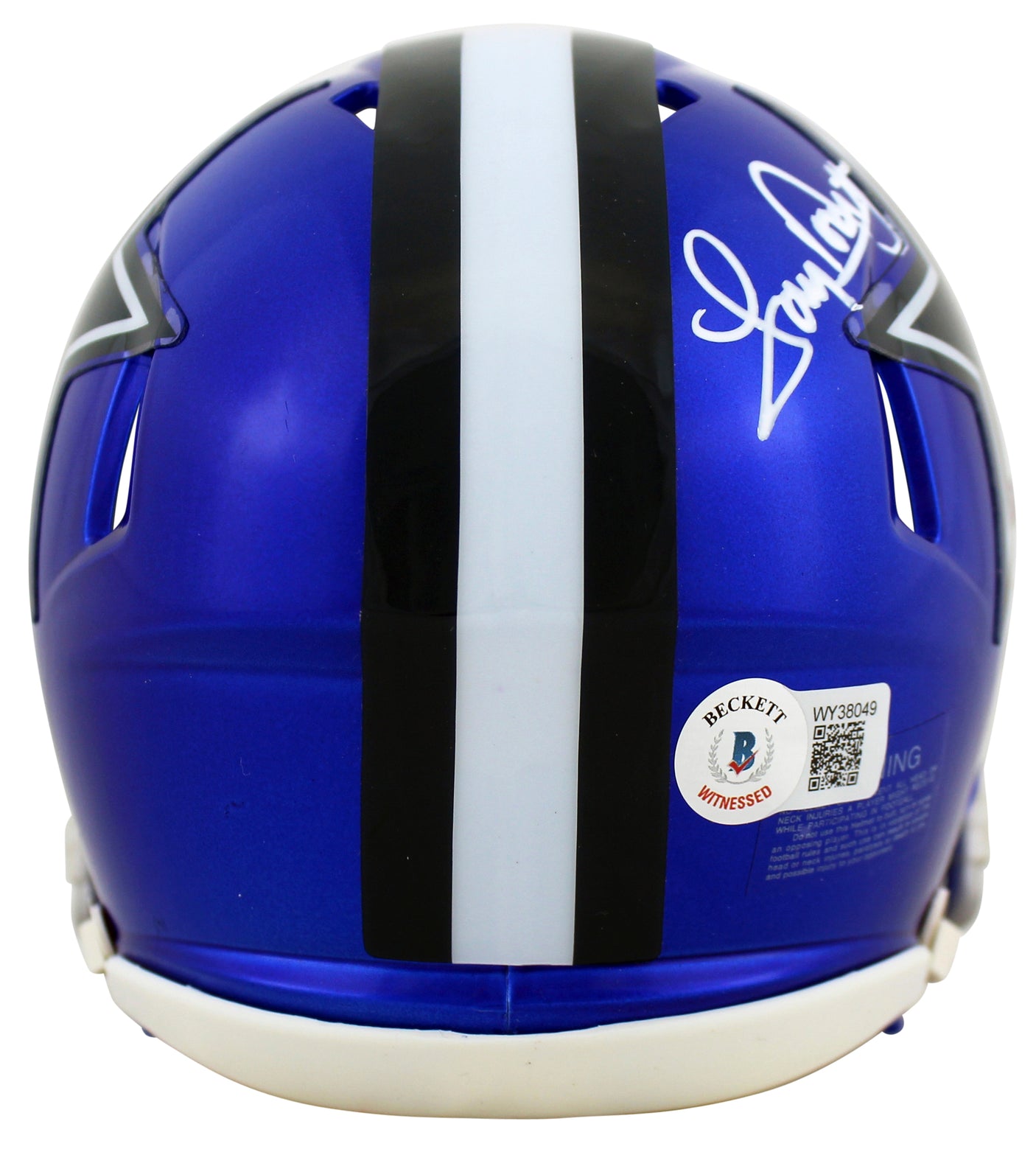 Cowboys Tony Dorsett "HOF 94" Signed Flash Speed Mini Helmet BAS Witnessed