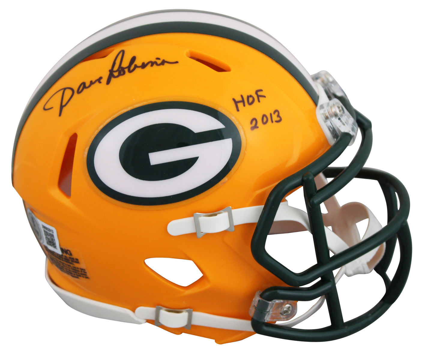 Packers Dave Robinson "HOF 2013" Authentic Signed Speed Mini Helmet BAS Wit
