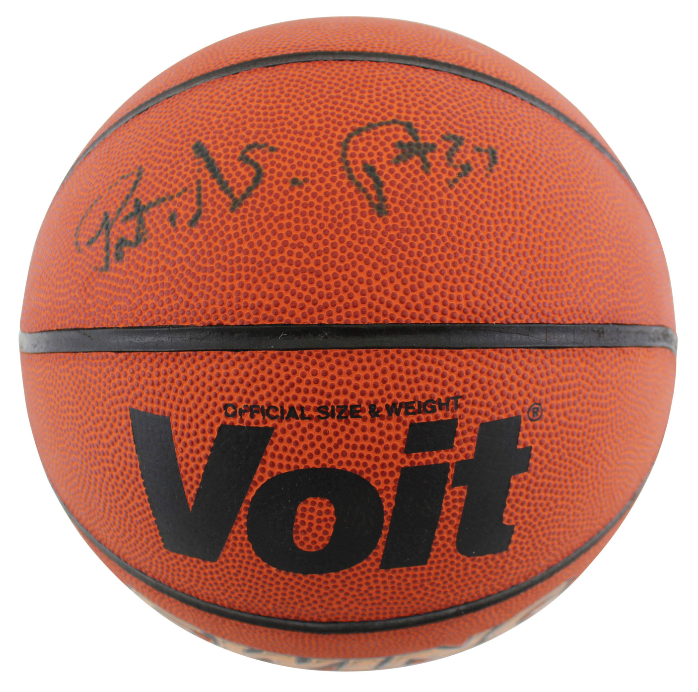 Knicks Patrick Ewing Authentic Signed Voit Basketball Autographed BAS #BG82334