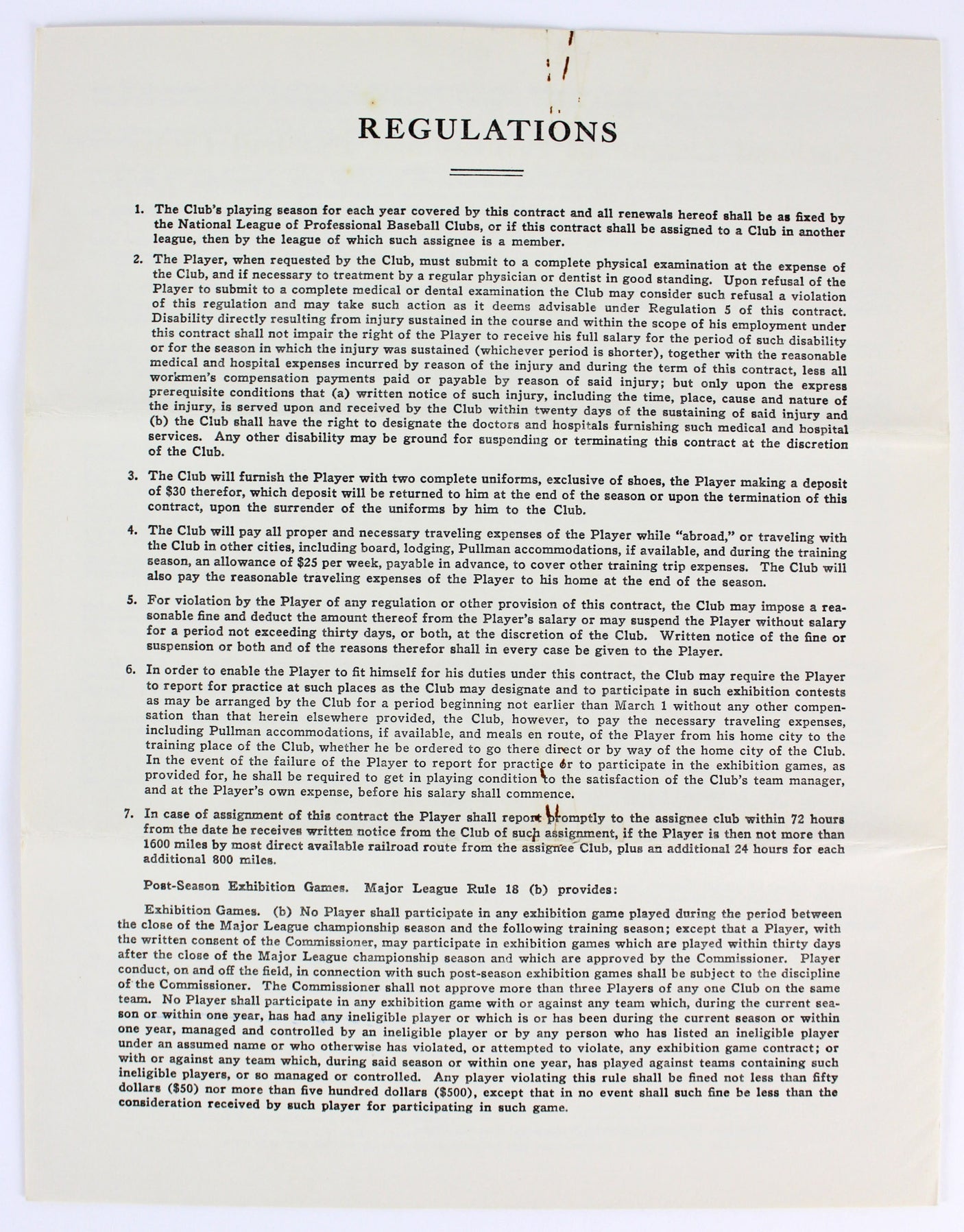 Don Larsen Signed 1964 San Francisco Giants Uniform Player's Contract BAS LOA