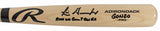D-Backs Luis Gonzalez "2x Insc" Signed Blonde Rawlings Baseball Bat BAS Witness