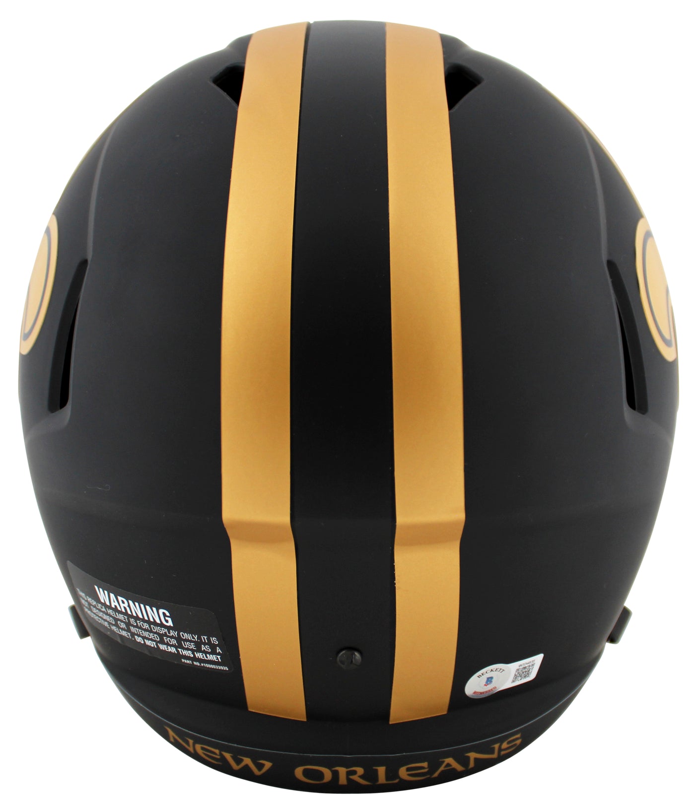 Saints Derek Carr Signed Eclipse Full Size Speed Rep Helmet BAS Witnessed