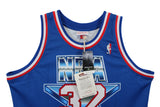 Lakers Magic Johnson Signed Blue M&N 1992 All-Star Authentic Jersey BAS Witness