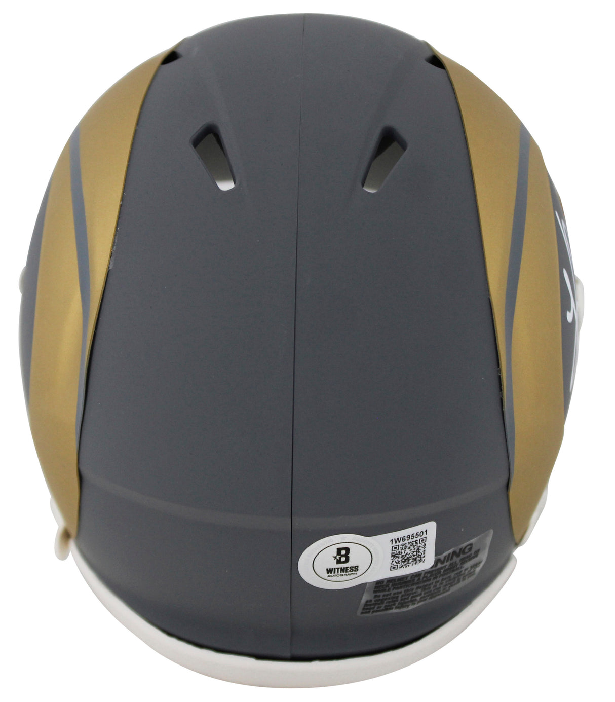 Rams Kurt Warner Authentic Signed Slate Speed Mini Helmet W/ Case BAS Witnessed