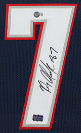 Rob Gronkowski Authentic Signed Navy Blue Pro Style Framed Jersey BAS Witnessed