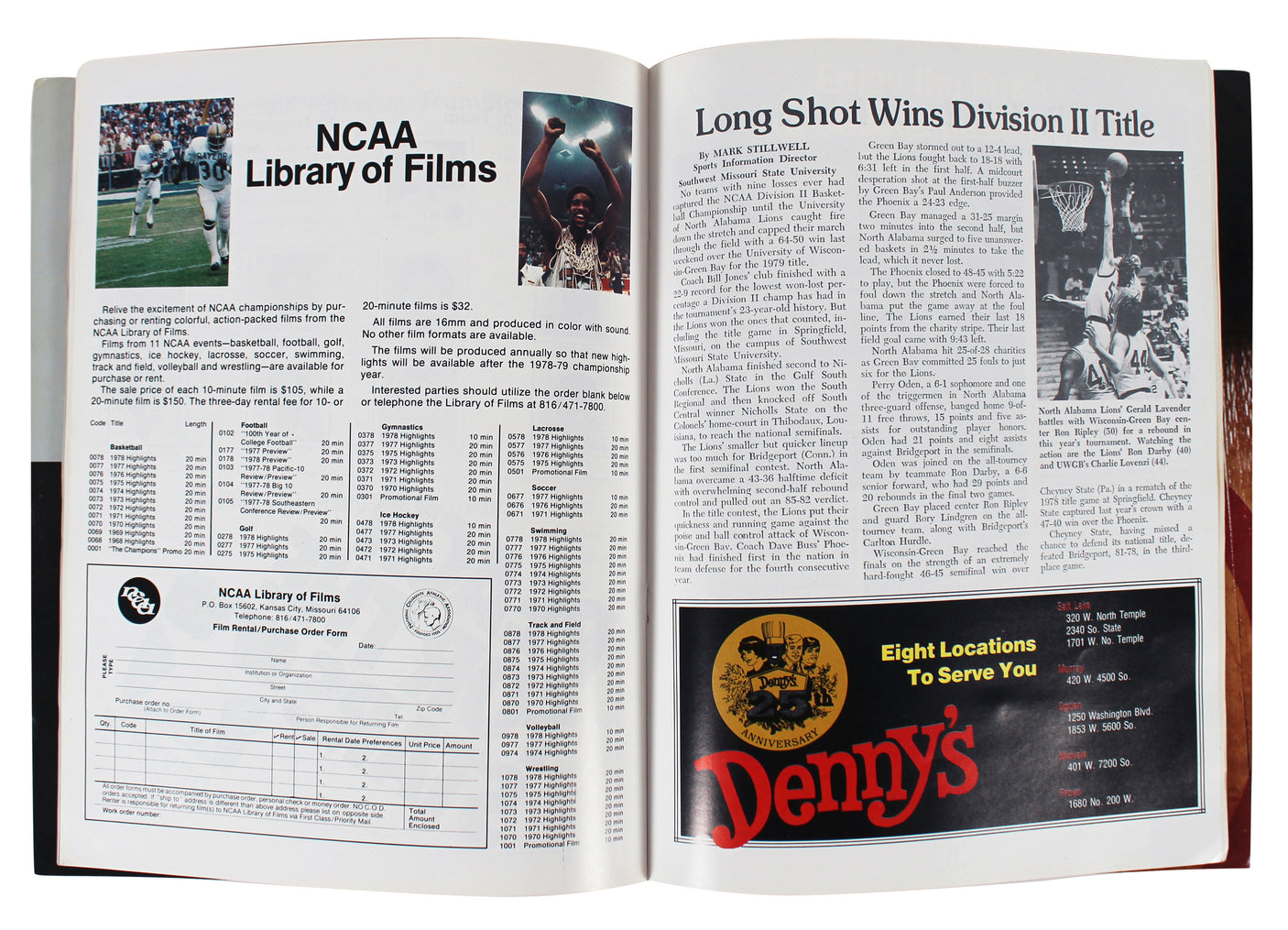 Magic Johnson & Larry Bird Signed 1979 NCAA Tournament Program BAS Wit #W526552