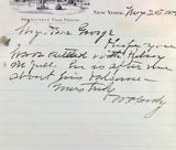 William Cody "Buffalo Bill" Signed 5.75x9 1902 Hand Written Letter BAS Slabbed