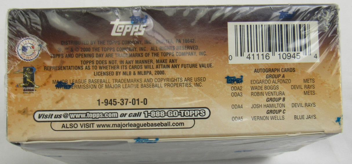 2000 Topps Baseball Opening Day Sealed Wax Box