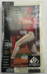 2000 Upper Deck Baseball SP Top Prospects Sealed Wax Box - Michael Jordan Auto