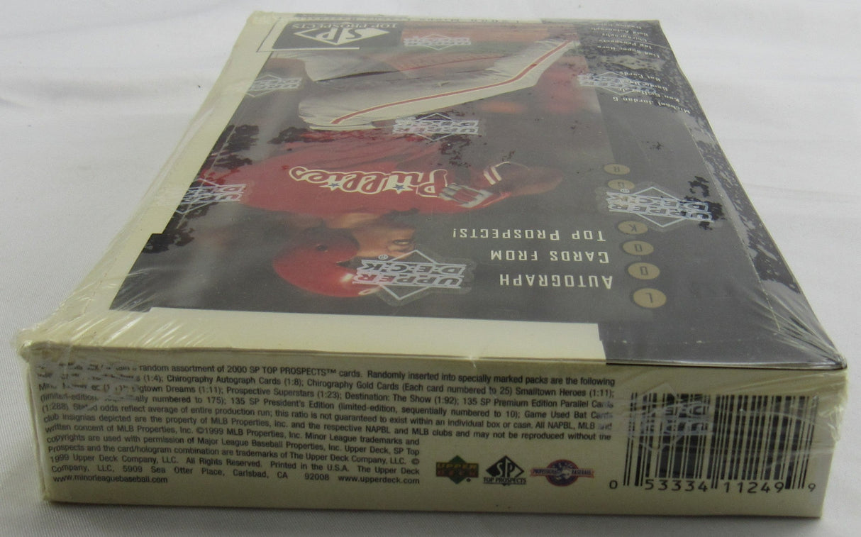 2000 Upper Deck Baseball SP Top Prospects Sealed Wax Box - Michael Jordan Auto