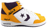 Lakers Magic Johnson "HOF 02" Signed Converse Weapon Shoes w/Box BAS Witness