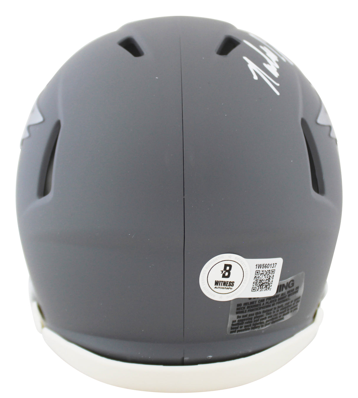 Eagles Randall Cunningham Signed Slate Speed Mini Helmet W/ Case BAS Witnessed