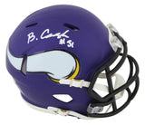 Jordan Addison Autographed Minnesota Vikings RAVE Speed Mini Helmet Beckett Witnessed