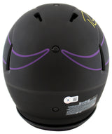 Randy Moss & Justin Jefferson Signed Eclipse F/S Speed Proline Helmet BAS Wit