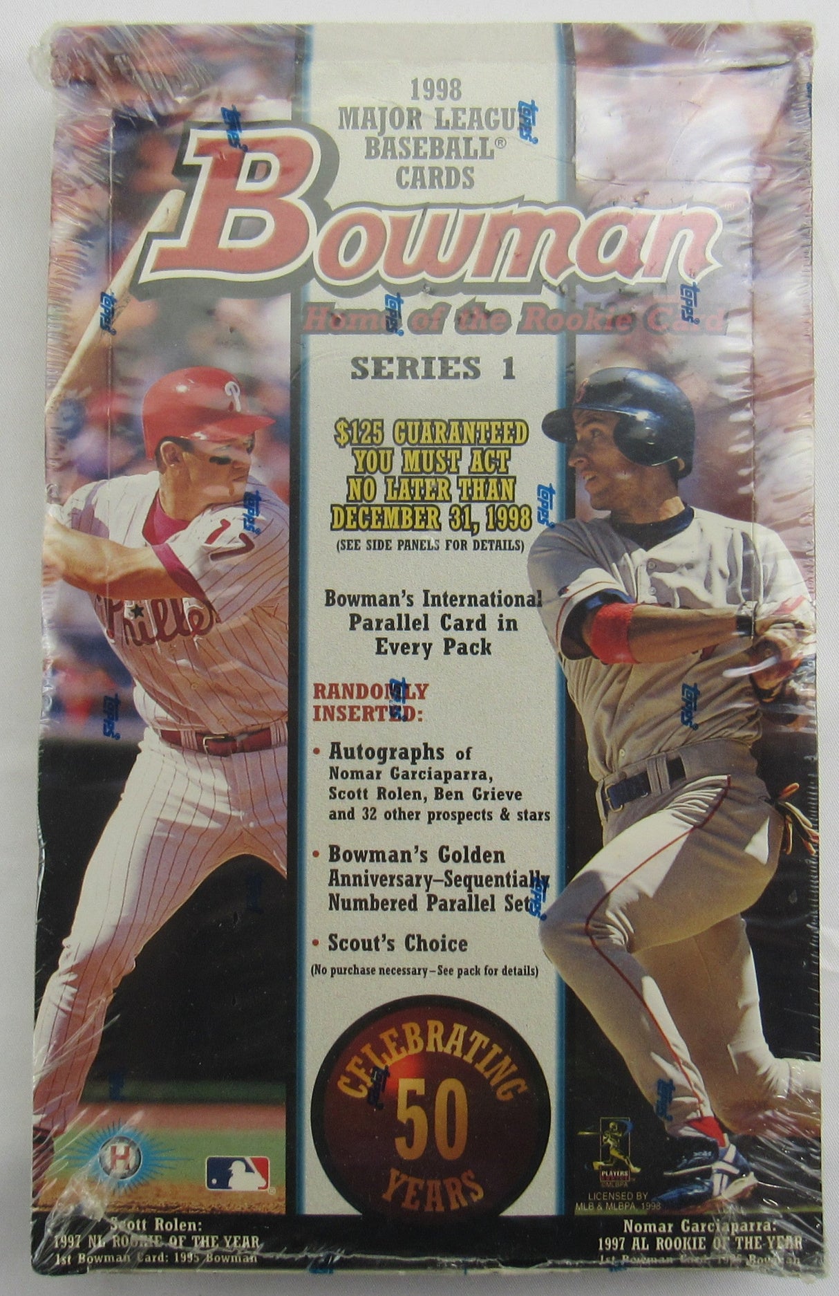1998 Bowman Baseball Series 1 Wax Box
