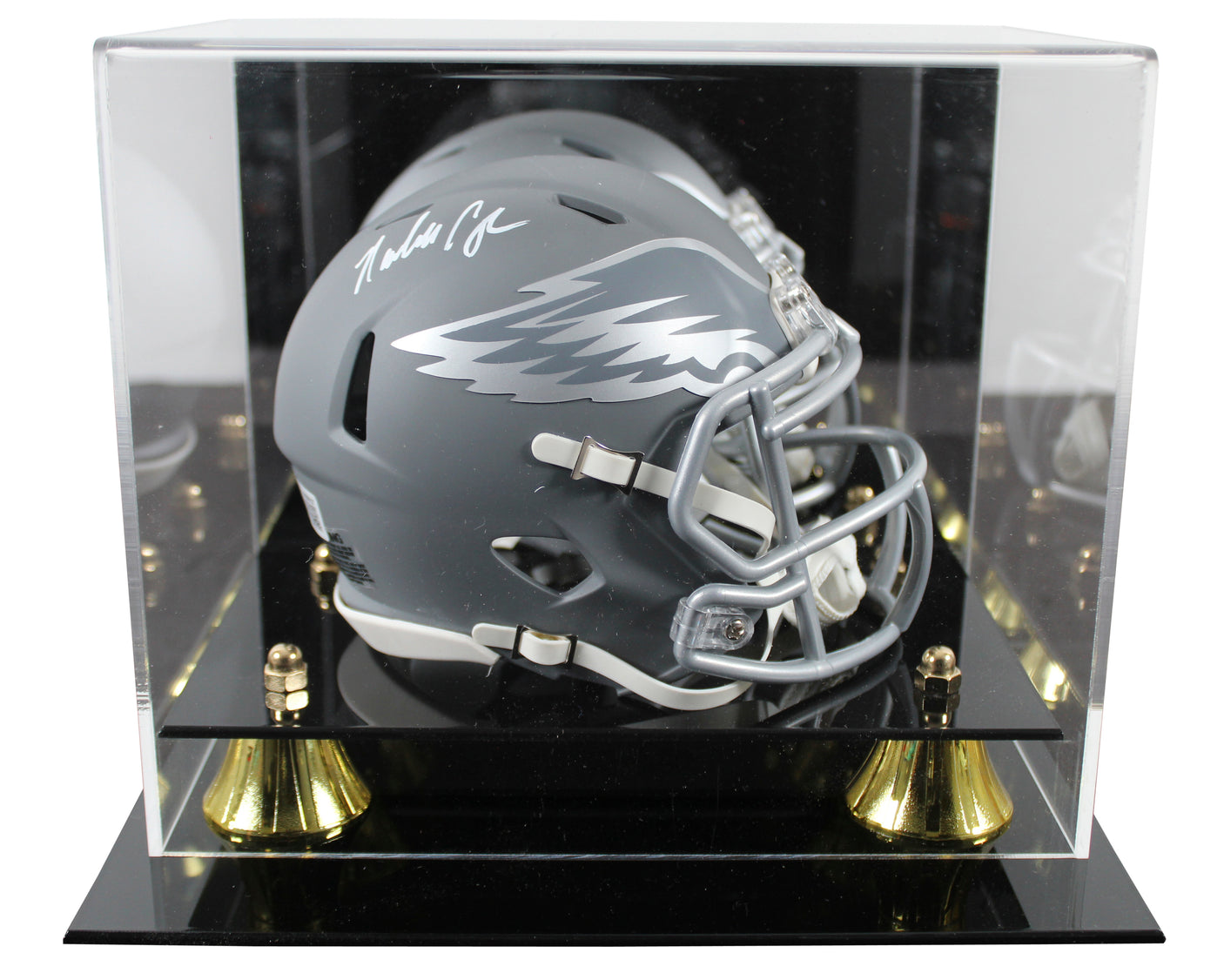 Eagles Randall Cunningham Signed Slate Speed Mini Helmet W/ Case BAS Witnessed