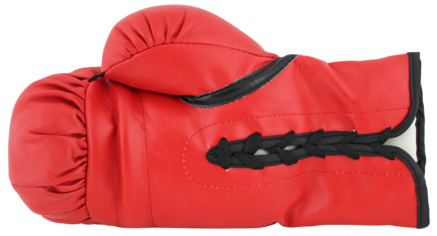 Muhammad Ali & Joe Frazier Signed Red Everlast Boxing Glove PSA/DNA #7A02082