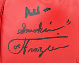 Muhammad Ali & Joe Frazier Signed Red Everlast Boxing Glove PSA/DNA #AA84100