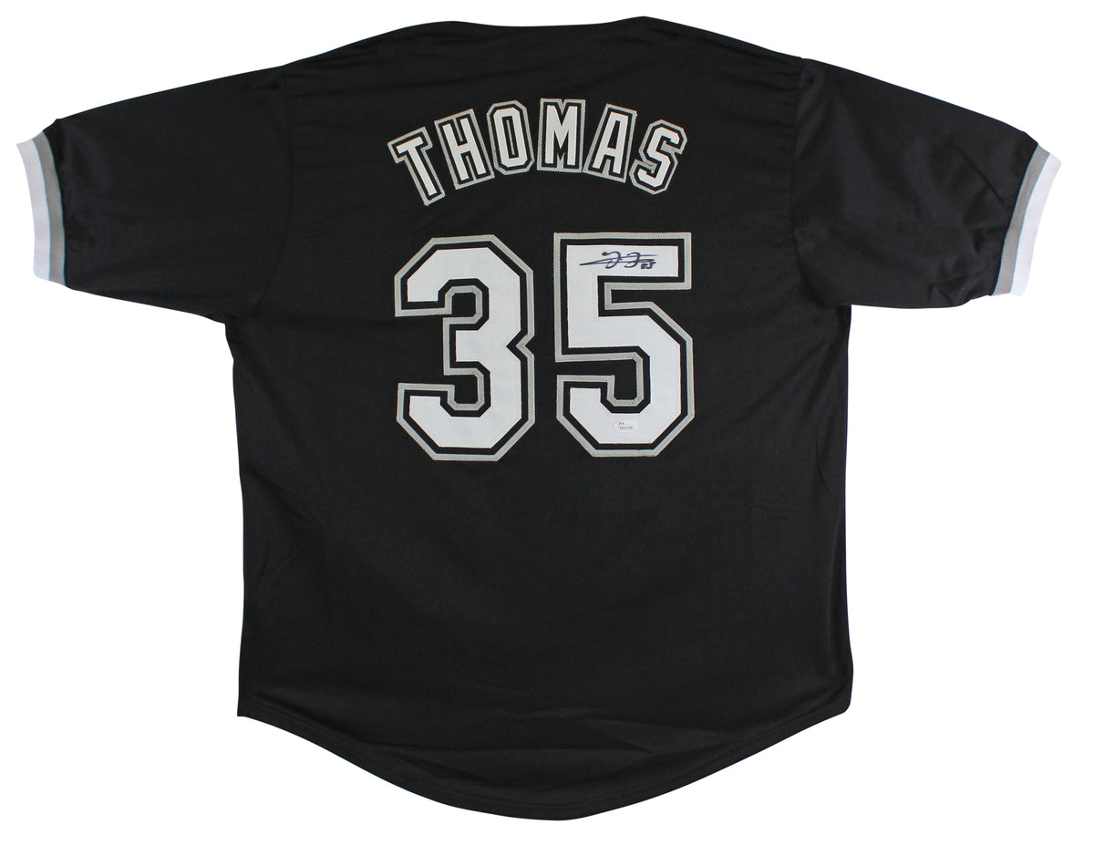 Frank Thomas Authentic Signed Black Pro Style Jersey Autographed JSA Witness