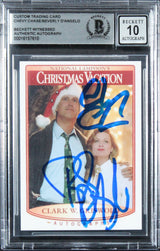 Chase & D'Angelo Christmas Vacation Signed Custom Trading Card Auto 10! BAS Slab