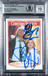 Chase & D'Angelo Christmas Vacation Signed Custom Trading Card Auto 10! BAS Slab