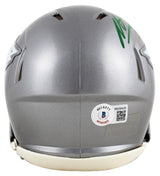 Eagles Miles Sanders Authentic Signed Flash Speed Mini Helmet BAS Witnessed