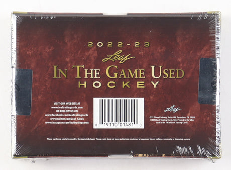 2022-23 Leaf In The Game Used Hockey