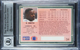 Cowboys Emmitt Smith Signed 1990 Action Packed #34 Rookie Card Auto 10! BAS Slab