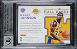 Lakers Magic Johnson Signed 2017 Donruss Hall Kings #7 Card Auto 10! BAS Slab 1