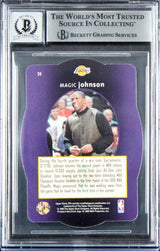 Lakers Magic Johnson Authentic Signed 1996 SPX #24 Card Auto 10! BAS Slabbed