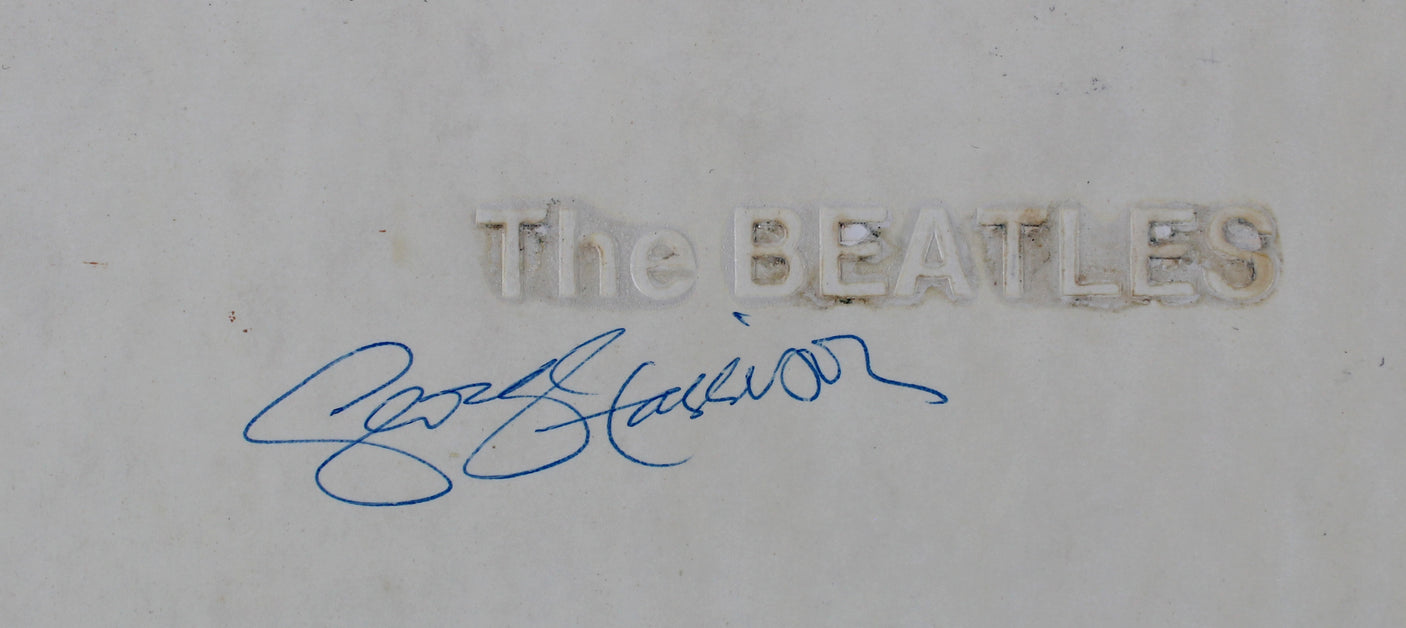 George Harrison The Beatles Signed The White Album Cover W/ Vinyl JSA #YY56745