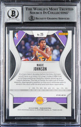 Lakers Magic Johnson Signed 2019 Panini Prizm RW&B #25 Card Auto 10! BAS Slab 2