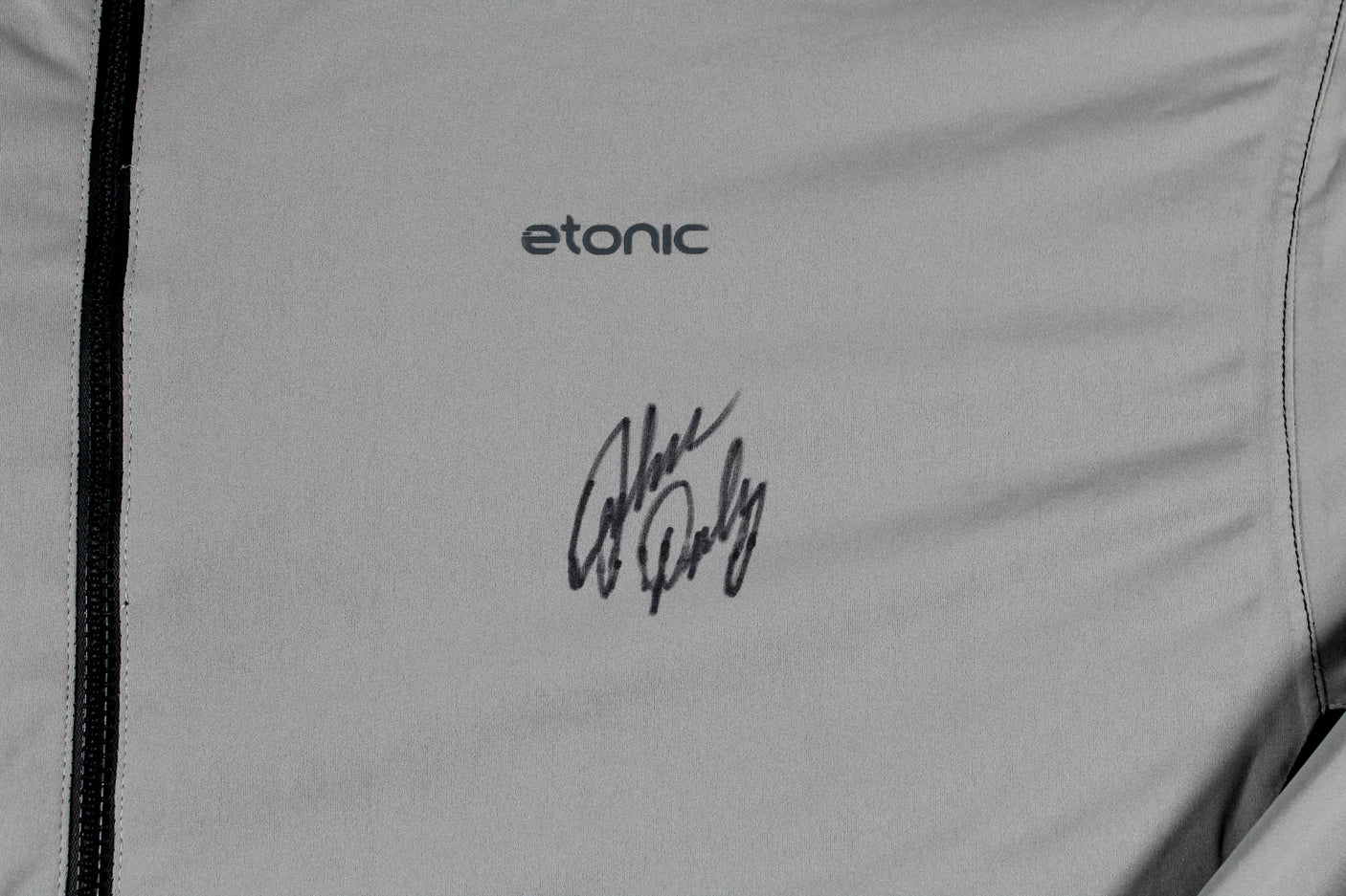 John Daly Authentic Signed Match Worn Gray Etonic Golf Jacket BAS #BH00328