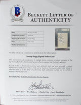 Snoop Dogg Rapper & Actor Authentic Signed 4x6 Index Card BAS Slabbed