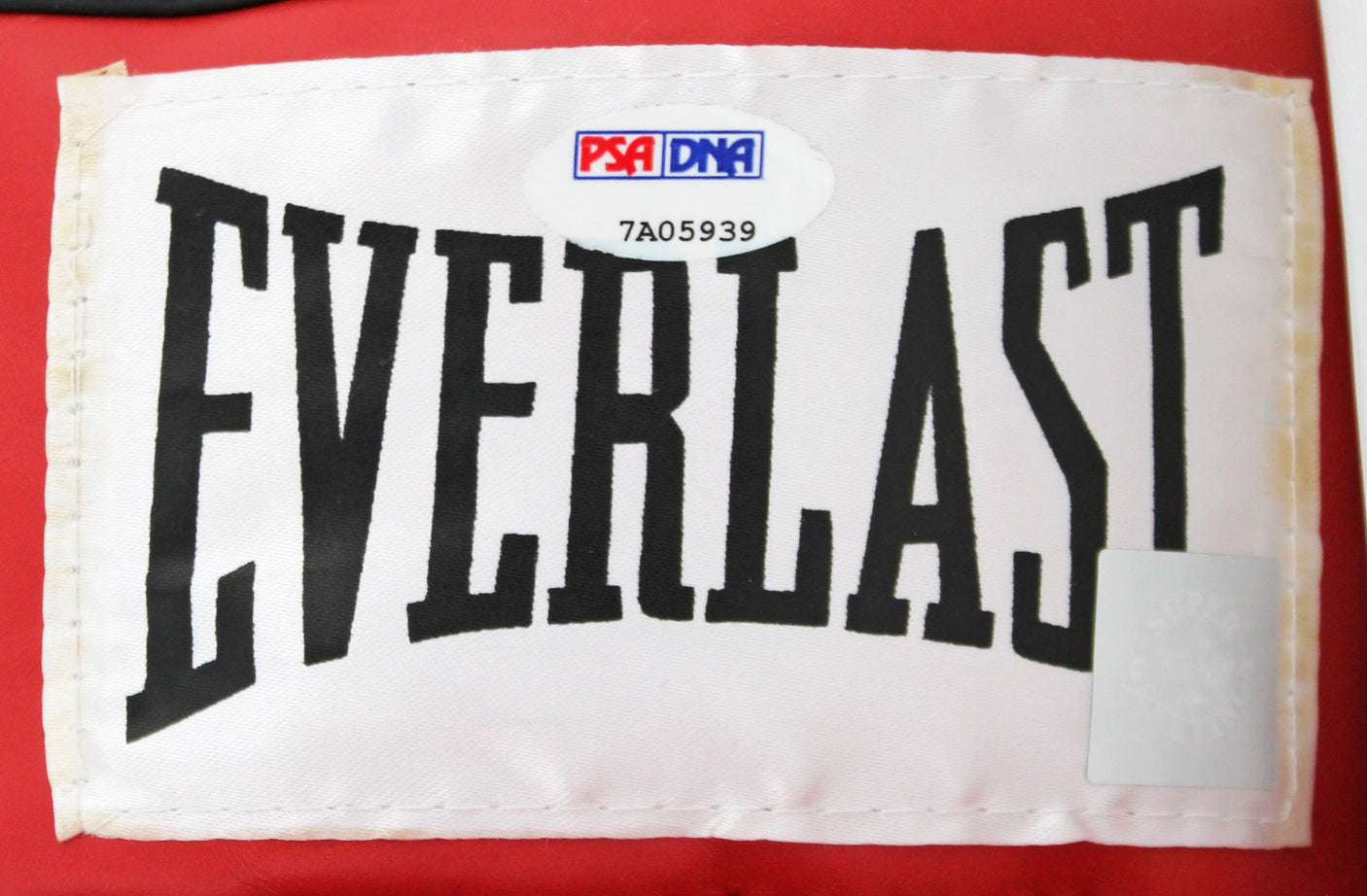 Muhammad Ali & Joe Frazier Signed Red Everlast Boxing Glove PSA/DNA #7A05939