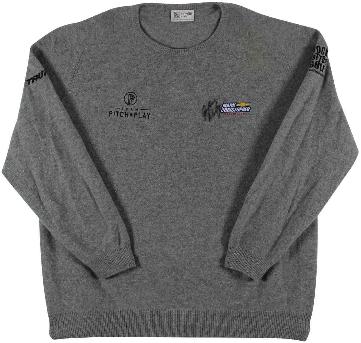 John Daly Signed Match Worn Johnstons of Elgin Cashmere Sweater BAS #BH00316