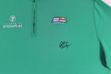 John Daly Signed Match Worn Green Folds of Honor Quarter Zip Shirt BAS #BH00322