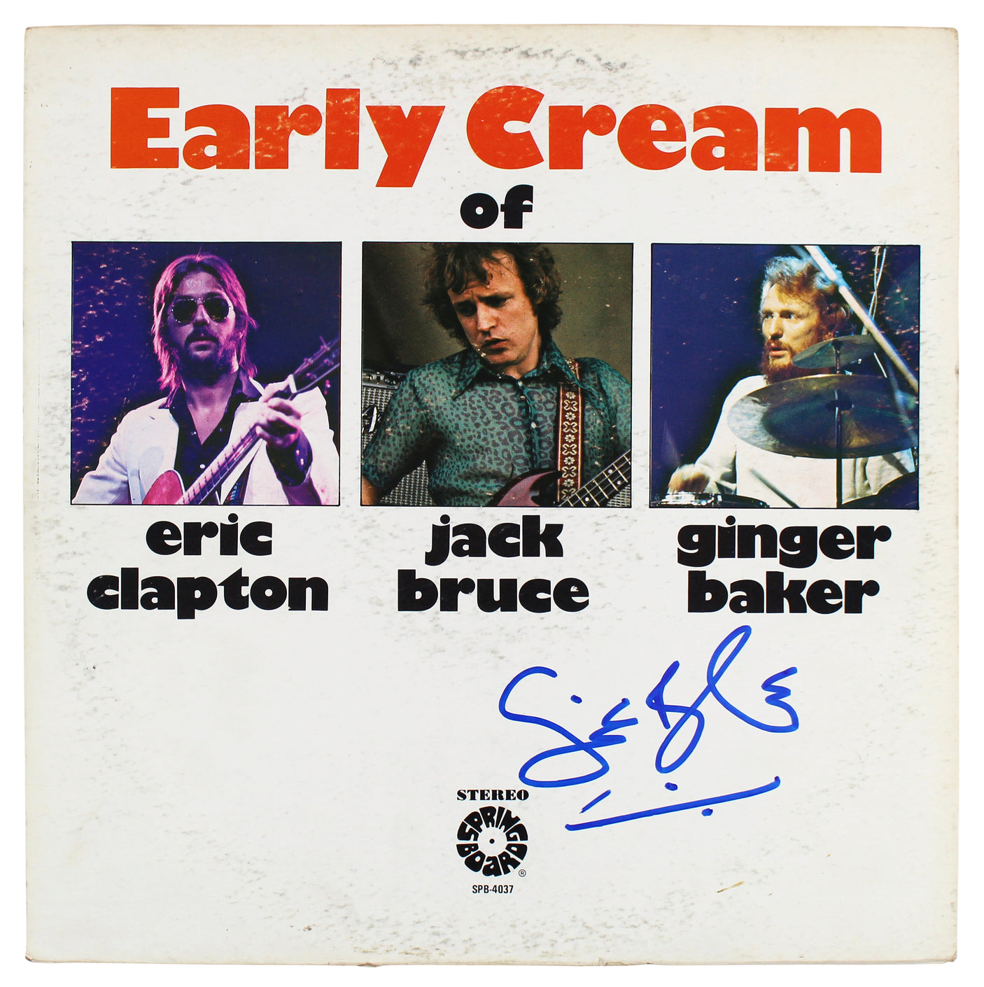 Ginger Baker Cream Authentic Signed Album Cover Autographed BAS #BG82257