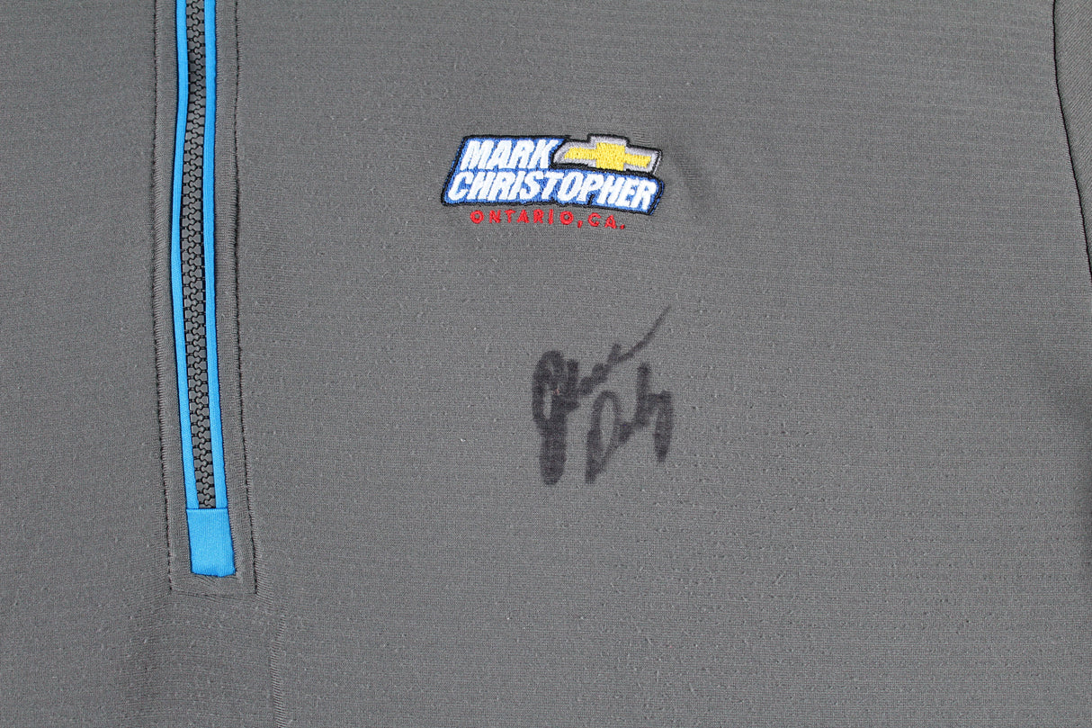John Daly Signed Match Worn Dark Gray Etonic Quarter Zip Shirt BAS #BH00326