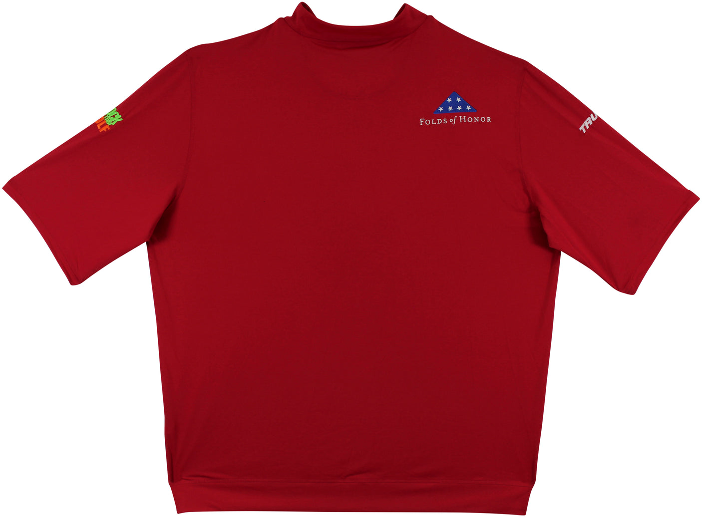 John Daly Authentic Signed Match Worn Red Quarter Zip Golf Shirt BAS #BH00332