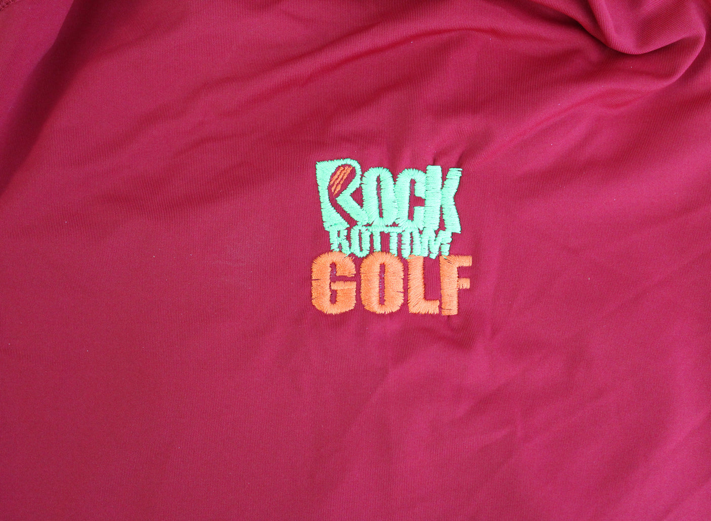 John Daly Authentic Signed Match Worn Red Quarter Zip Golf Shirt BAS #BH00332