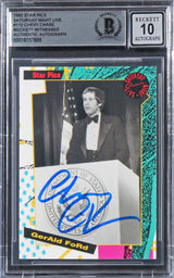 Chevy Chase Signed 1992 Star Pics Saturday Night Live #112 Card Auto 10 BAS Slab