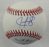 Juan Gonzalez Signed STAT Auto Rawlings Baseball JSA CF42491