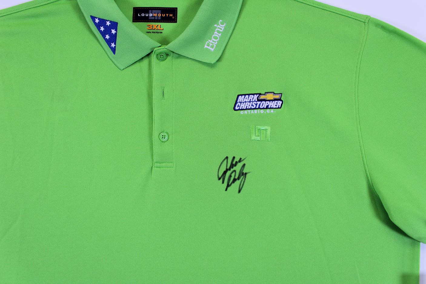 John Daly Authentic Signed Match Worn Green Loudmouth Polo Shirt BAS #8BH00359